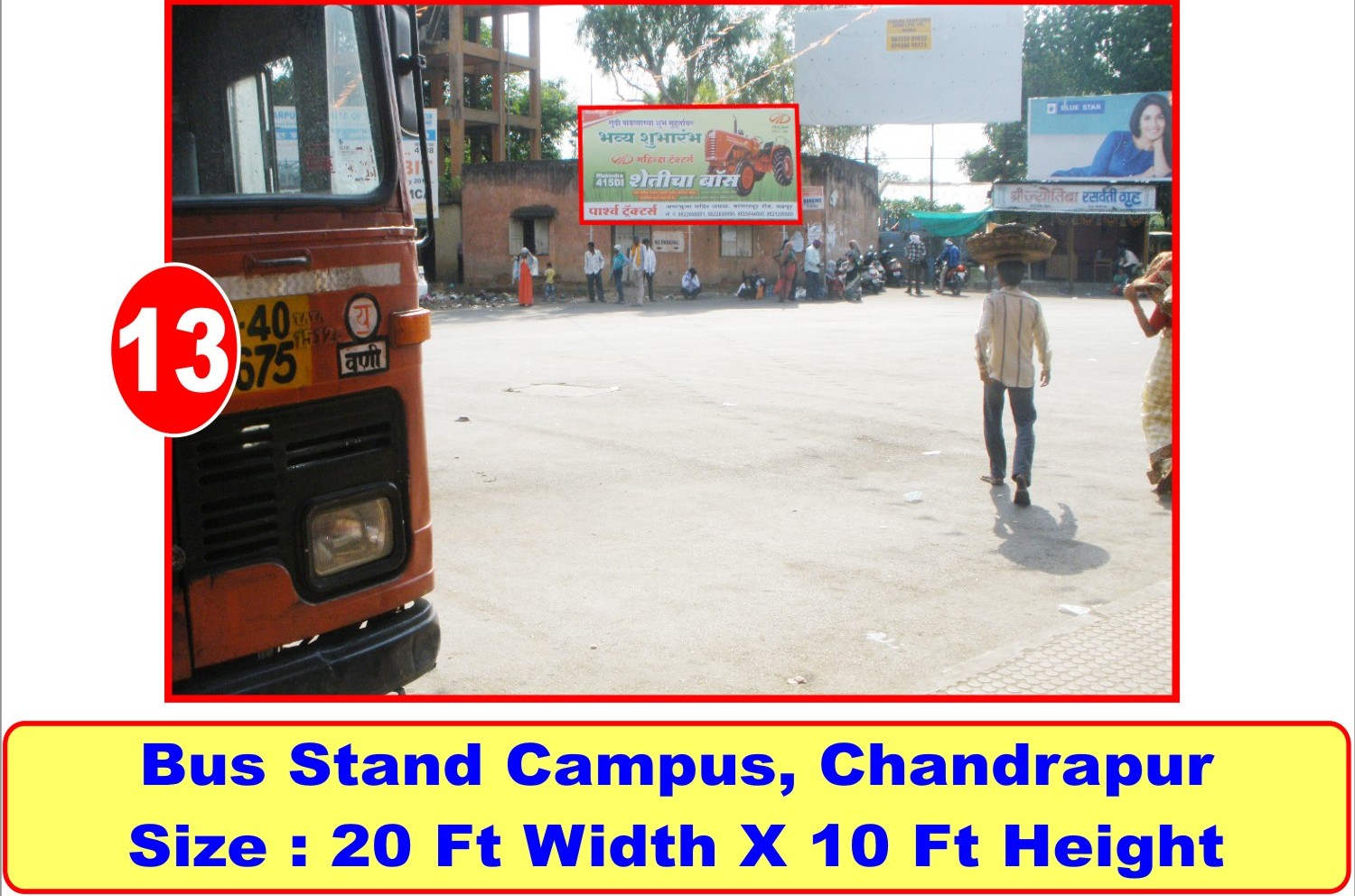 Bus stand Chanda hoarding